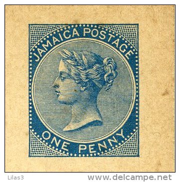 Entier Postal  Avec Réponse Payée One Penny Bleu Victoria Beau Mais Petites Traces - Jamaica (...-1961)