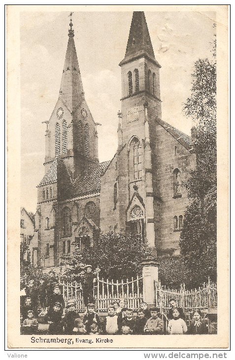 RARE : SCHRAMBERG  Evangelische Kirche (1914-1918) PK - Schramberg