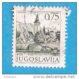 1971 1429 X -NO PH  JUGOSLAVIJA JUGOSLAWIEN  FREIMARKEN SEHENSWUERDIGKEITEN BOHINJ SLOVENIJA SLOWENIEN   USED - Oblitérés