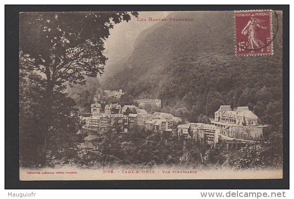 DF / 64 PYRÉNÉES-ATLANTIQUES / EAUX BONNES / VUE GENERALE PLONGEANTE - Eaux Bonnes