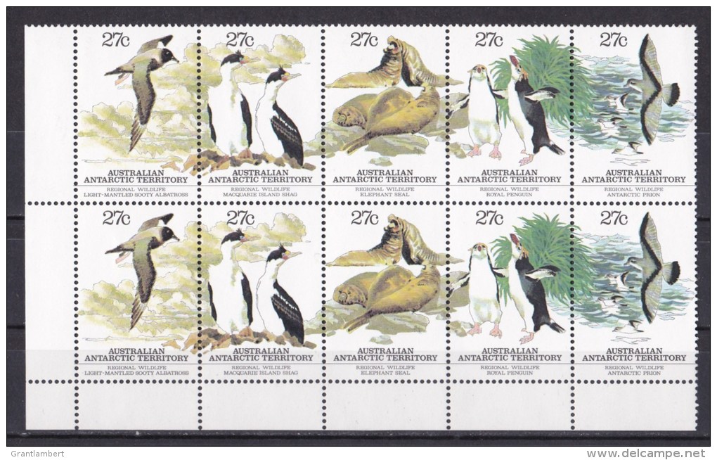 Australian Antarctic 1983 Wildlife Block Of 10 MNH - Ungebraucht