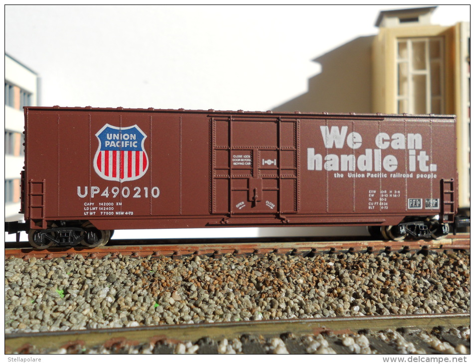 SCALA N -CARRO MERCI CHIUSO USA (BOXCAR) - UNION PACIFIC - WE CAN HANDLE IT - Goods Waggons (wagons)