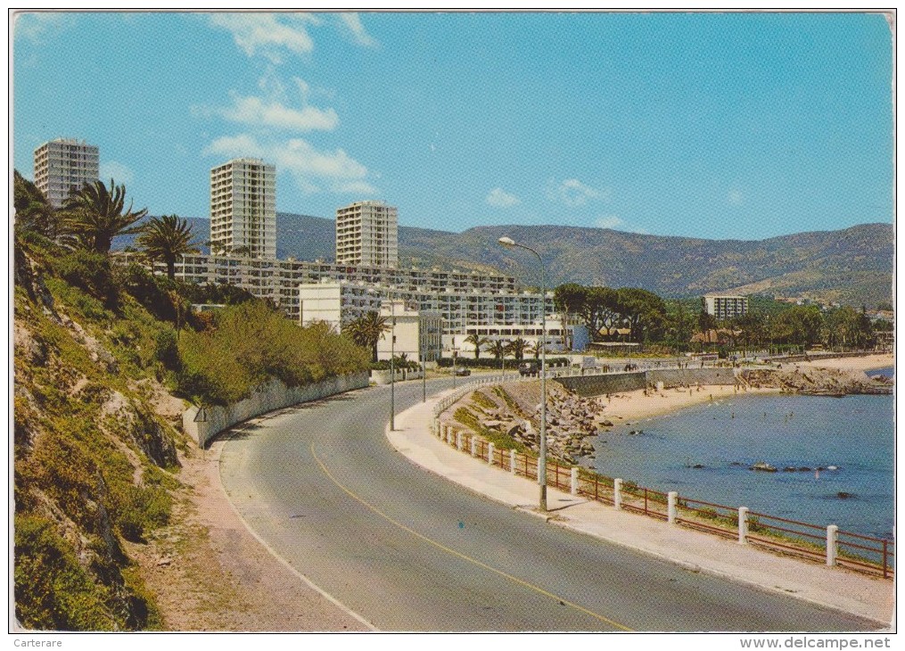 AFRIQUE,AFRICA,BONE,ALGER IE,ANNABA ,ex Colonie Française,route Ancienne,virage,mer,plage ,bulding - Annaba (Bône)