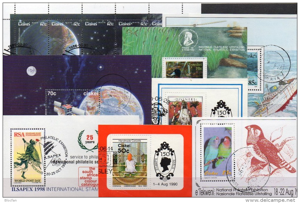 Südafrika Ciskei Transkei 8 Block O 65€ Zeremonie Halley EXPO Bloque Hoja Philatelic M/s Space Sheet Bf South Africa RSA - Blocks & Sheetlets