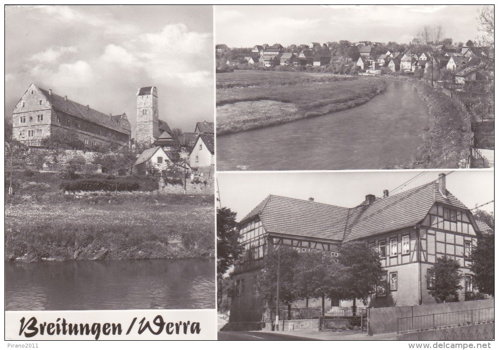 Breitungen / Werra,Blick Zur Burg, Gebrauchsspuren Am Rand - Schmalkalden