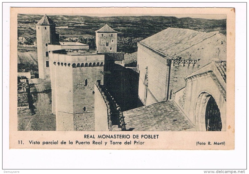 23617 - Real Monasterio De Poblet - 11 Vista Parcial De La Puerta Y Torre Del Prior - Other & Unclassified