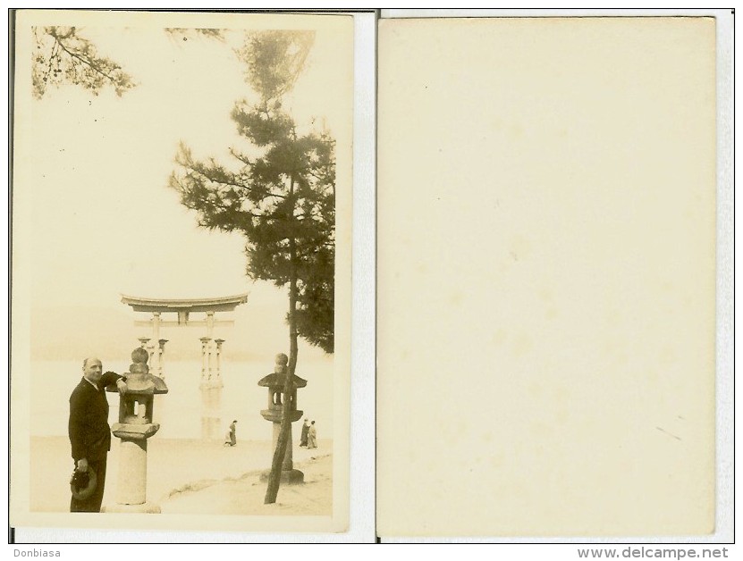 Hatsukaichi (Hiroshima - Japan): Torii Arc - Itsukushima Sanctuary - Miyajima Island. Old Photo Card Cm 9,5 X 14,5 - Hiroshima