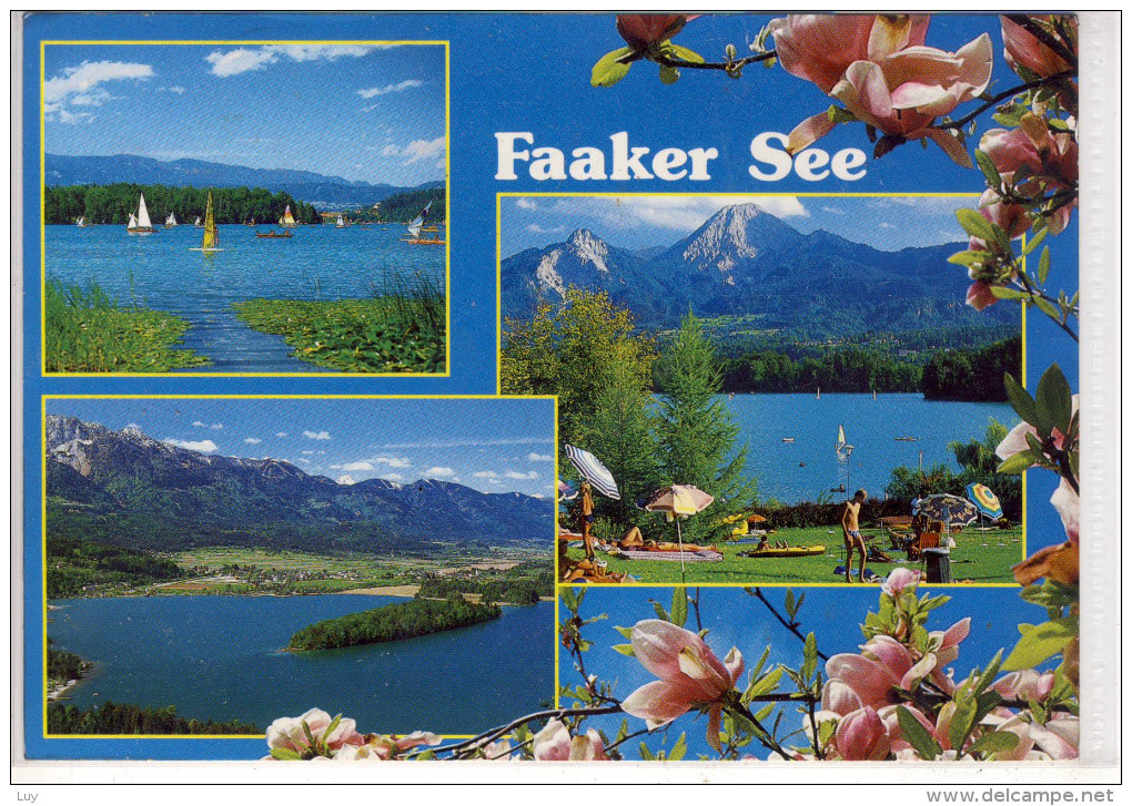 FAAKER SEE - Mehrfachansicht,  Sondermarke, Ein VS Karte, Verlag Schilcher - Faakersee-Orte