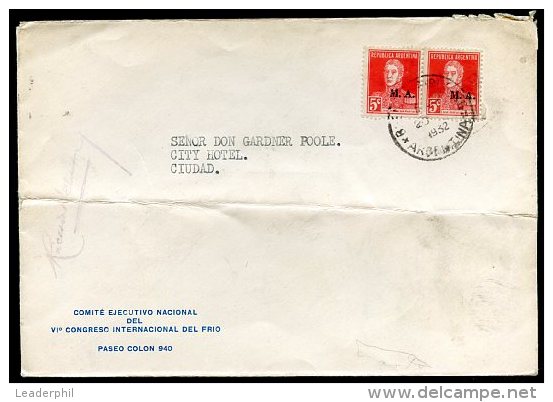 ARGENTINA M.A. Official Cover 1932 (bended In The Middle) - Service