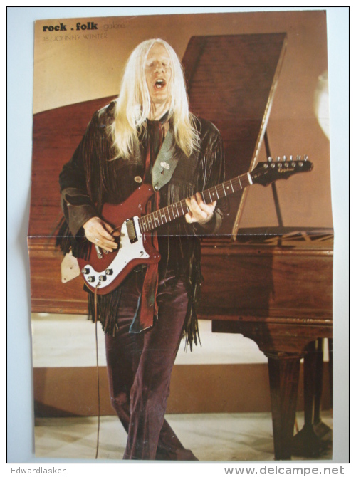 POSTER Du Magazine ROCK & FOLK : JOHNNY WINTER - Posters