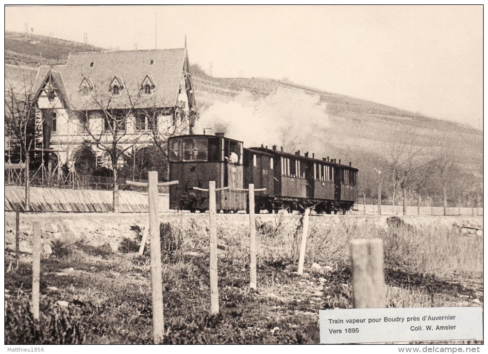 CPM Vers 1895 Près AUVERNIER (Milvignes) - Train à Vapeur Pour Boudry (A79) - Auvernier