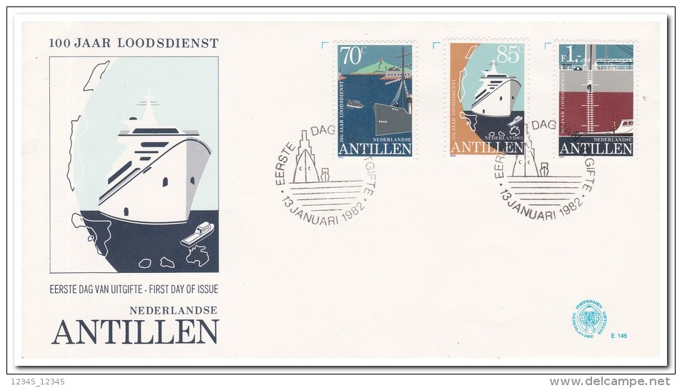 Antillen 1982, FDC, Ship - West Indies