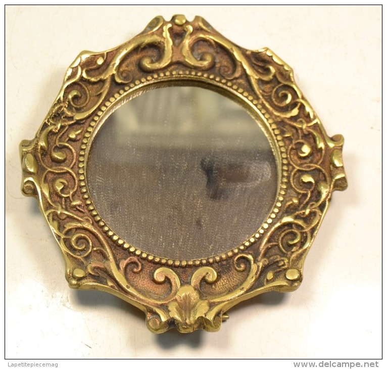 Miroir / Cadre En Bronze De Style Art Nouveau - Rame