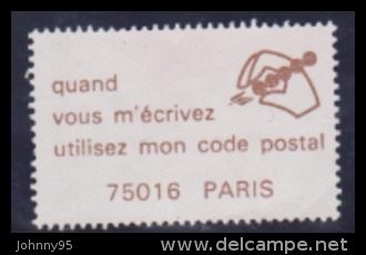 Vignette - Code Postal : Paris 16ème  : 75016 - Postleitzahl