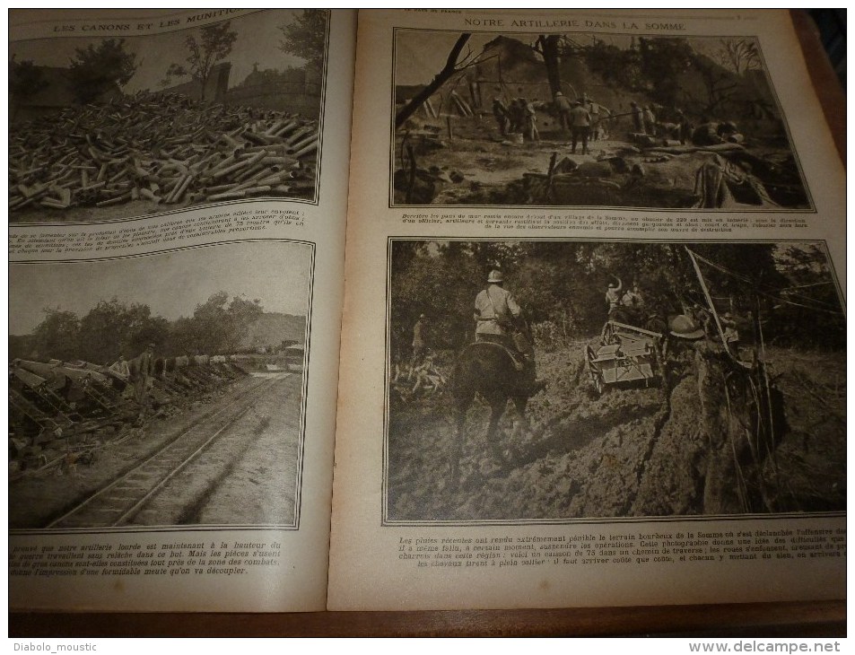 1916 JOURNAUX De GUERRE (LPDF):Chaulnes; Somme;Les Canadiens à Fleury;Combles;Athènes;Ho Pital-Ecole Edith Cavell ... - Francés