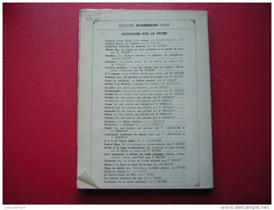 LIVRE SUR  LA PECHE DE RAOUL RENAULT  LE BROCHET  SES MOEURS SES PECHES   EDITIONS BORNEMANN 1959 - Jacht/vissen