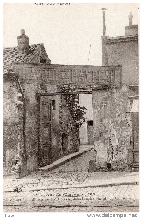 PARIS (SERIE PARIS D'AUTREFOIS) RUE DE CHARONNE 165 LAVOIR CHAMPEAU - Arrondissement: 11