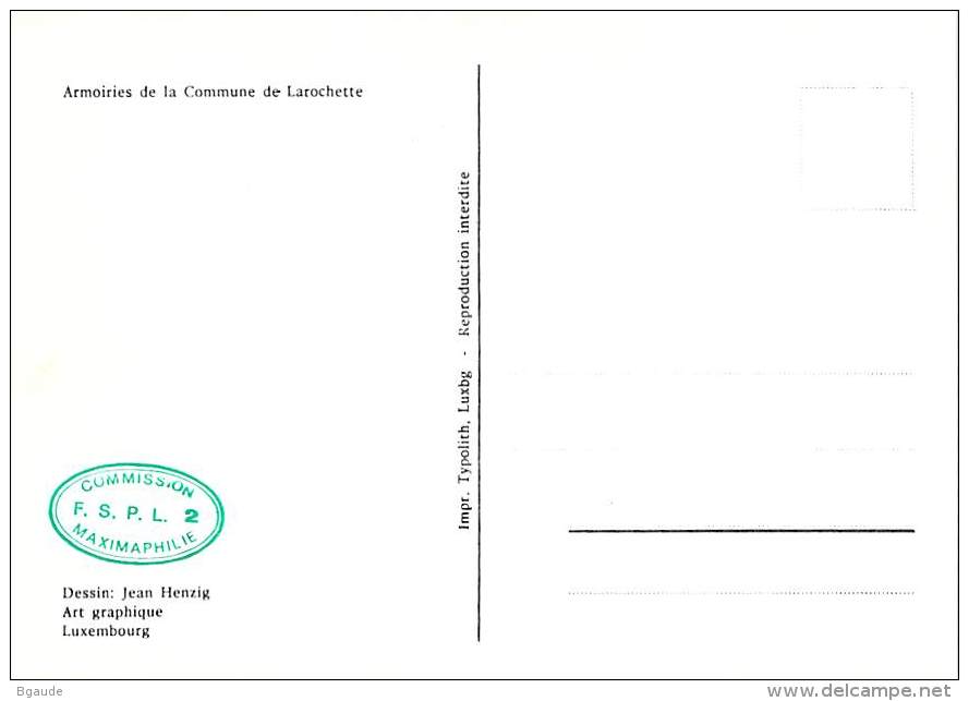 LUXEMBOURG  CARTE  MAXIMUM    NUM-YVERT 992 BLASON - Maximum Cards