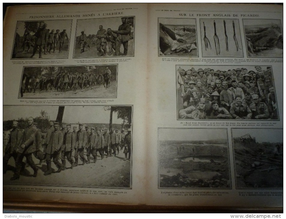 1916 LPDF: Belgique;FLEURY;Chemin de fer sur le front;Guynemer;ROYAL IRISH REGIMENT; Chat-a-neuf-queues; Russes à BREST