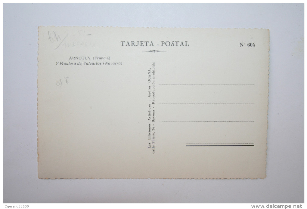 64 : Arneguy ( Francia ) Y Frontera De Valcarlos  ( Navarra ) ( Vue Aérienne ) - Arnéguy