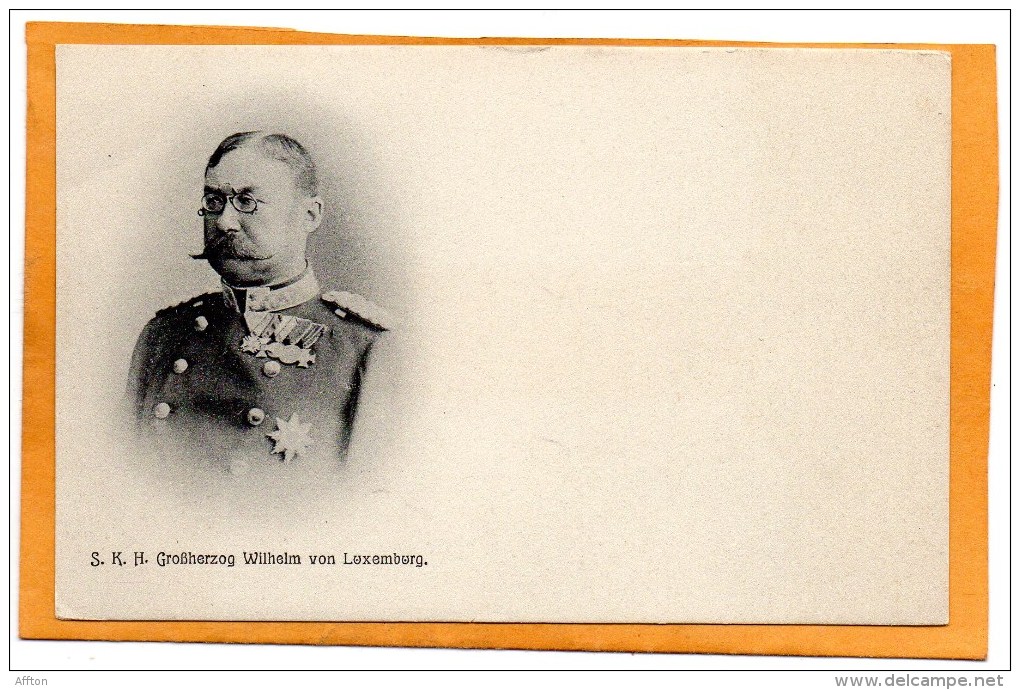 SKH Grossherzog  Wilhelm 1905 Luxembourg Postcard - Koninklijke Familie