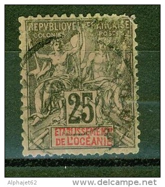 Allégories - ETABLISSEMENTS DE L'OCEANIE - Colonies Françaises - N° 8 - 1892 - Used Stamps