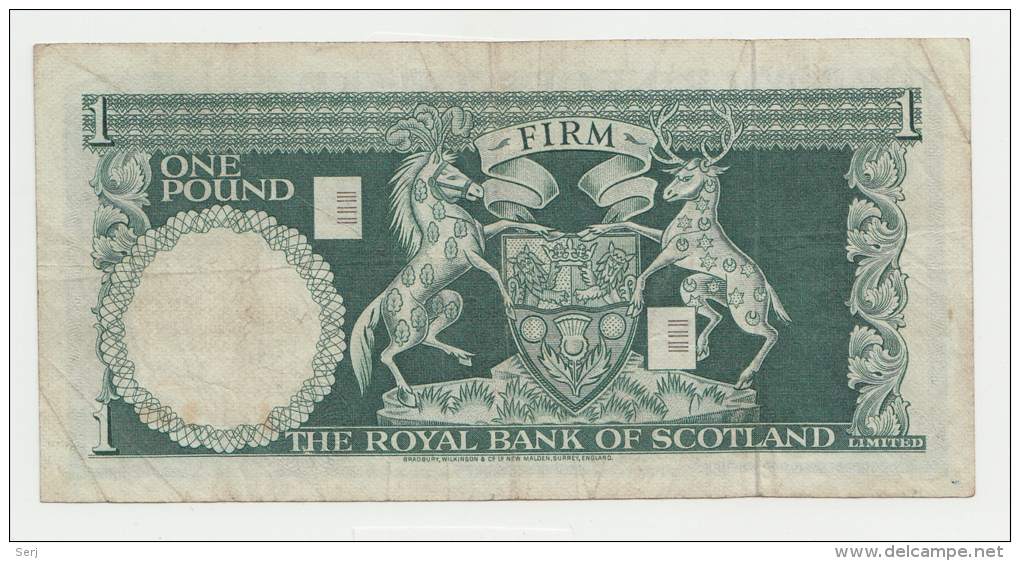 Royal Bank Of Scotland 1 Pound 1969 VF Pick 329 - 1 Pound