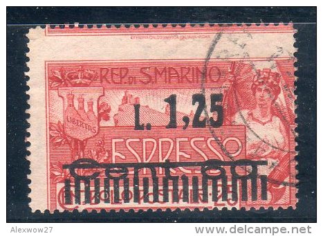 SAN MARINO  1927  --Espresso Del 23 - Varietà   (Sass.119/20 ) -- Complete  US. - Timbres Express