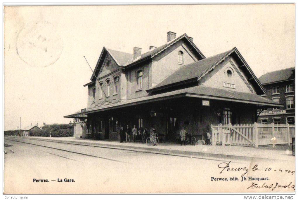 BRABANT  1 PC Perwez         La Gare  1905 - Perwez
