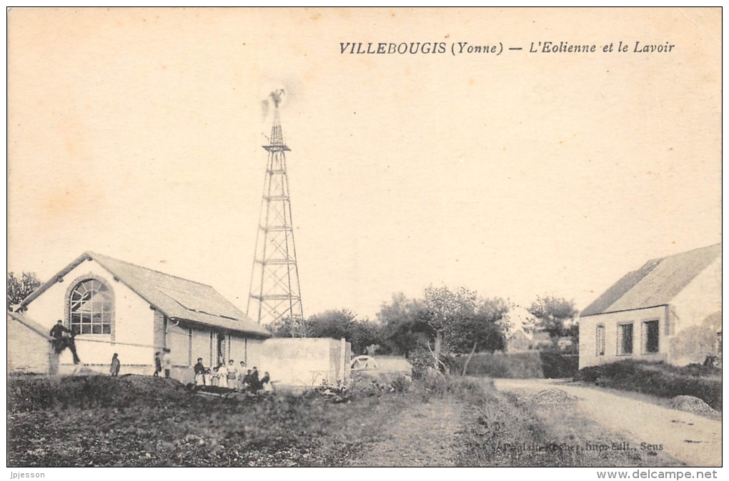 YONNE  89  VILLEBOUGIS  L'EOLIENNE ET LE LAVOIR - Villebougis