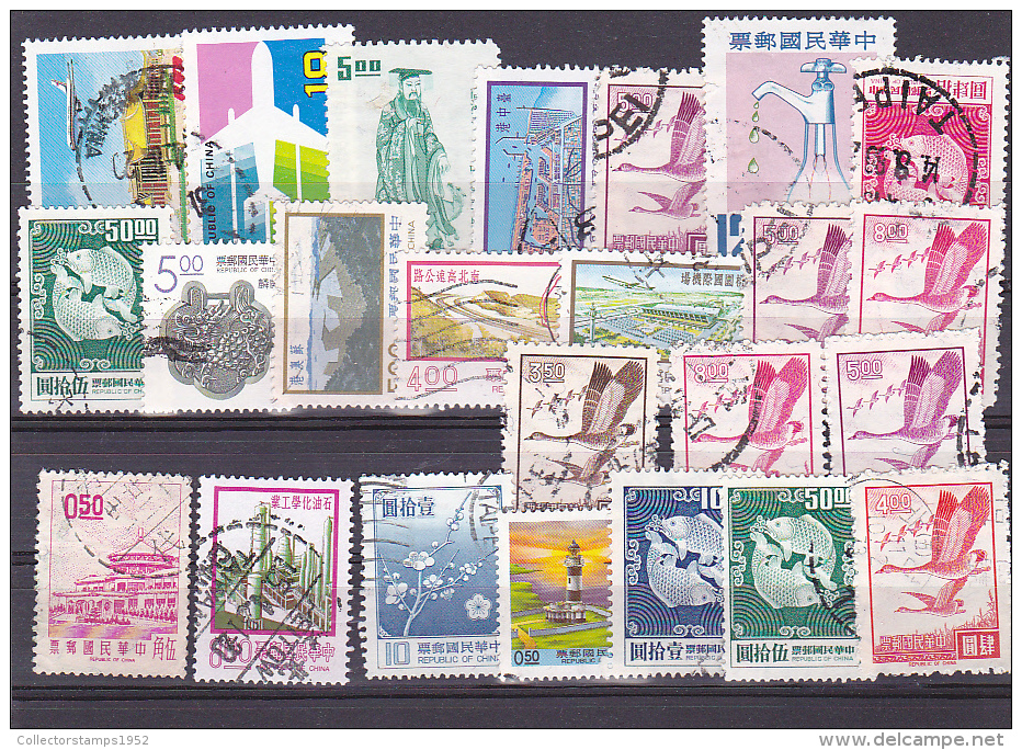 2 - CHINA REPUBLIC - REPUBBLICA DI CINA TAIWAN FORMOSA LOT 24 STAMPS USED - Usados