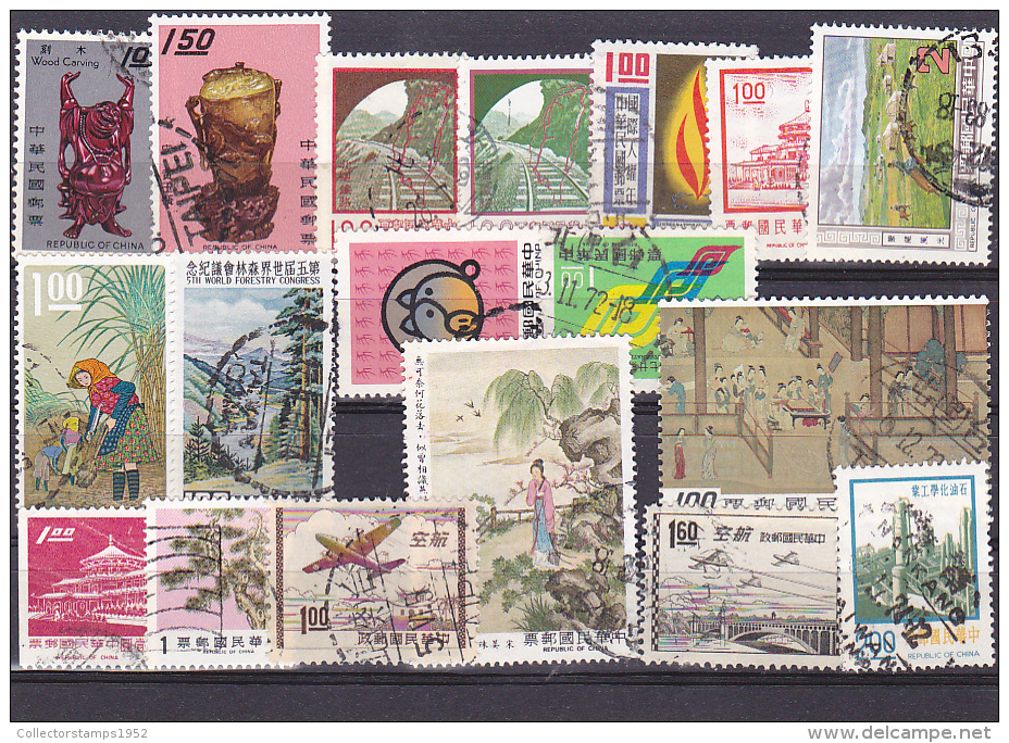 12 - CHINA REPUBLIC - REPUBBLICA DI CINA TAIWAN FORMOSA LOT 18 STAMPS USED - Used Stamps