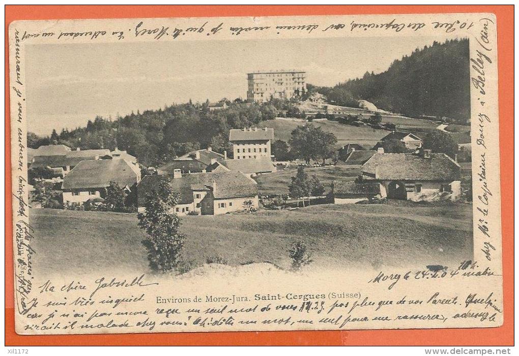 JAF-03 St.Cergues Hotel Environs De Morez-Jura (!) . Précurseur. Cachet Morez Jura Et Château-Salins 1904 - Saint-Cergue