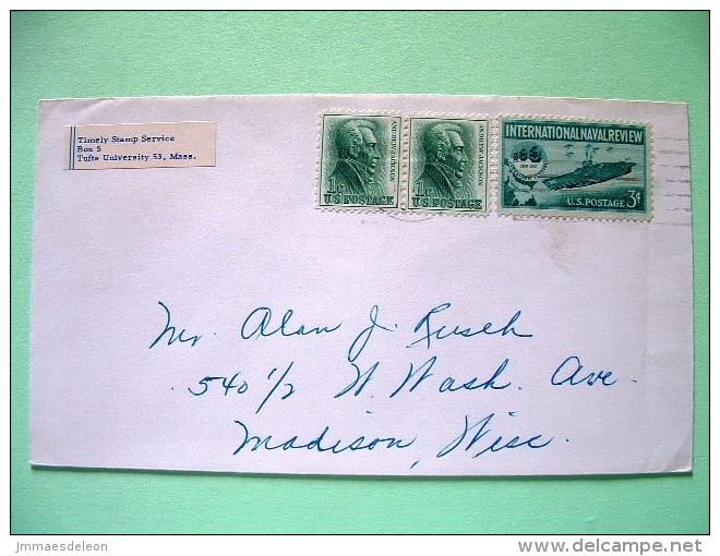 USA 1962 Cover To Madison - Jackson - Aircraft Carrier Ship - Otros & Sin Clasificación