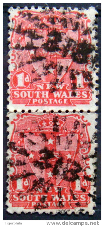 NEW SOUTH WALES 1897 1d Seal USED PAIR - Gebraucht