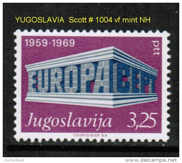 YUGOSLAVIA    Scott  # 1004**  VF MINT NH - Ungebraucht