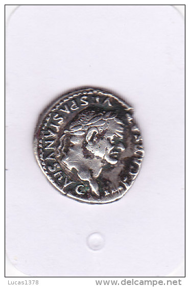 DENIER VESPASIEN PONTIFEX MAXIMUS / TRES BEAU - La Dinastia Flavia (69 / 96)