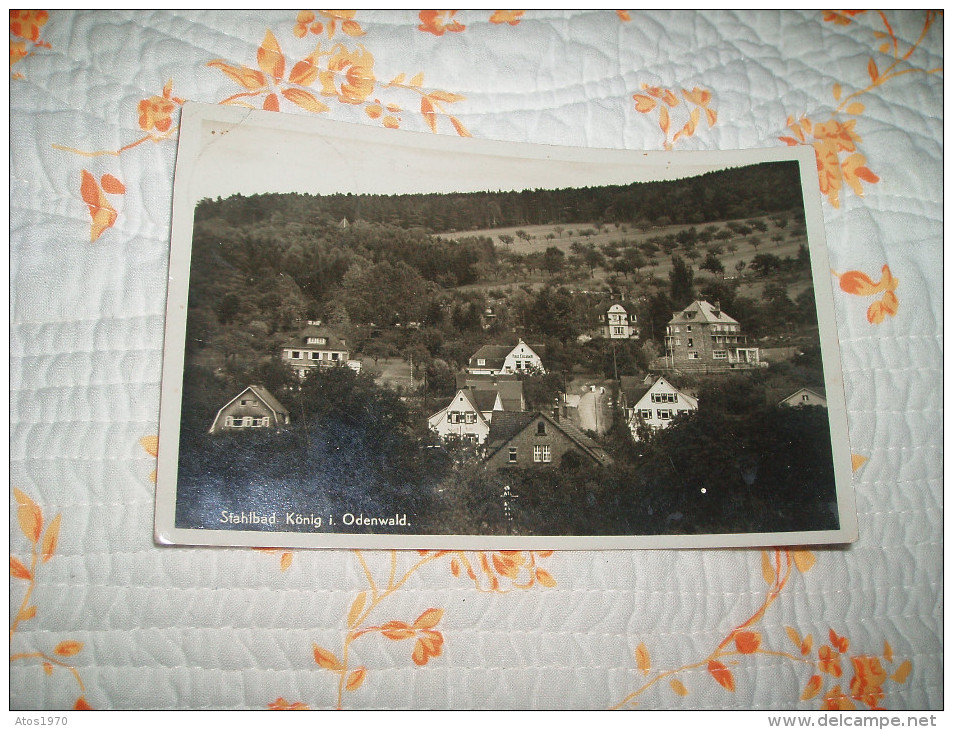 CARTE POSTALE CIRCULEE DE 1934. / STAHLBAD KONIG I. ODENWALD / ALLEMAGNE CACHET + TIMBRE. - Odenwald