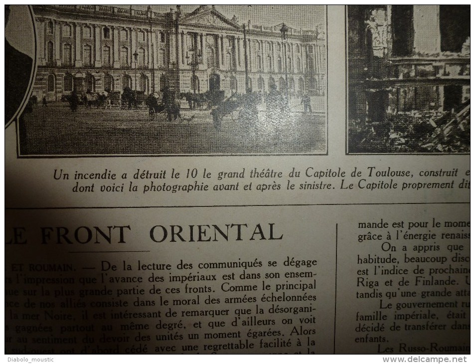 1917 LPDF: Pays BRIEY;Musée de la guerre (jeu VILLAGE FRANCAIS A DEMOLIR pour enfant allemand); Mascotte US; Toulouse