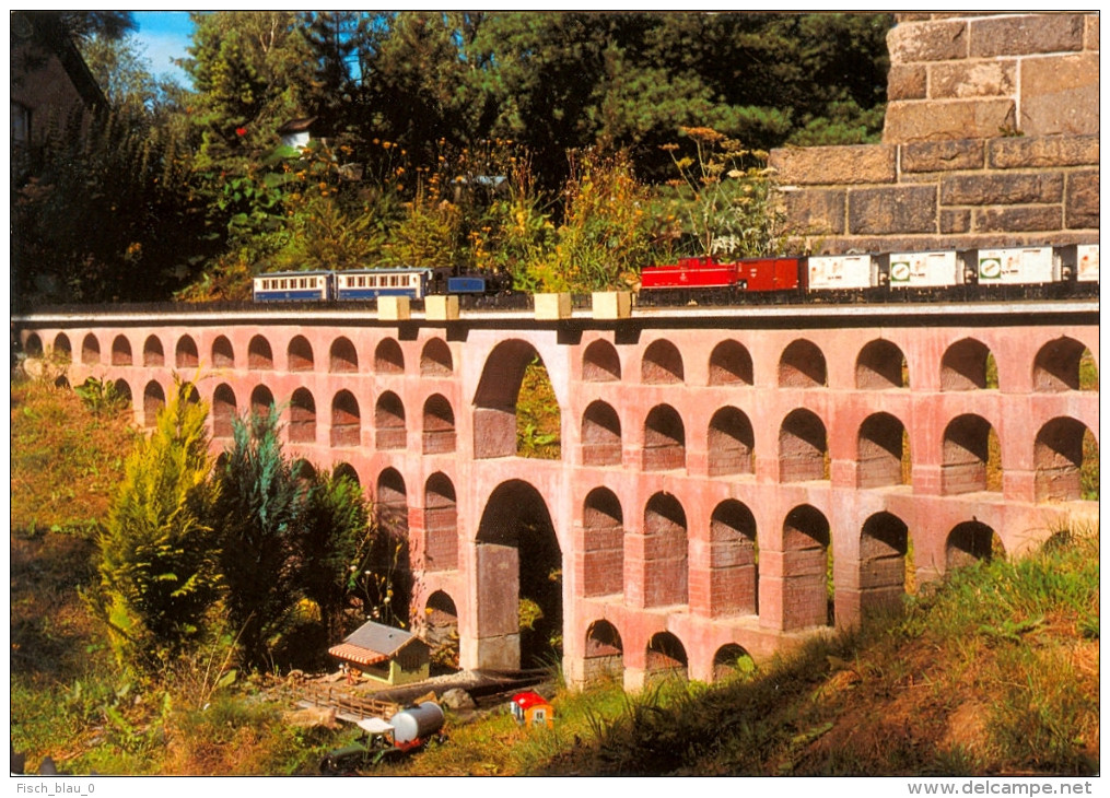 AK Modell-Eisenbahn Modellbahn Model Railway DDR Göltzschtalbrücke Deutschland Germany GDR - Ouvrages D'Art