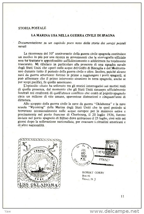 50° ANNIVERSARIO GUERRA DI SPAGNA 1936. CARTOLINE FRANCOBOLLI E STORIA POSTALE. LIBRICINO 1986 - Italie