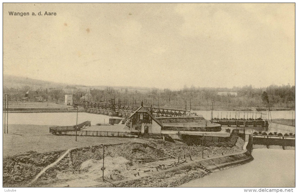 Wangen An Der Aare - Bau Der Stauanlagen  (Feldpost)           Ca. 1910 - Wangen An Der Aare