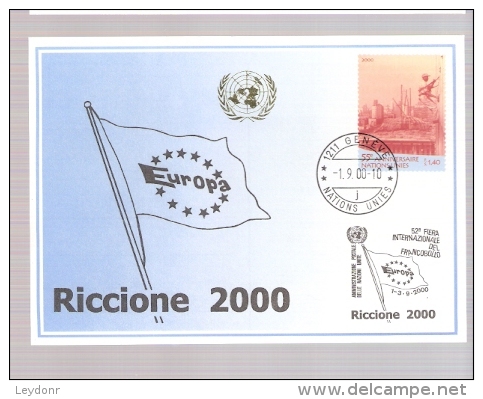 55th Anniverary Type, EUROPA RICCIONE 2000 - Briefe U. Dokumente