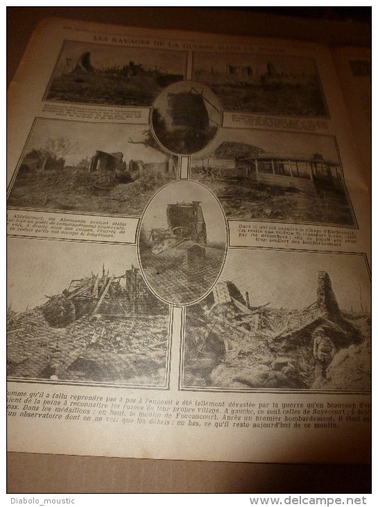 1917 LPDF: Téléphonie de guerre;EPREUVE-AVIATEUR;Skotchivir;Ablaincourt;Her bécourt;Soyécourt;Foucaucourt;Deniécourt.etc