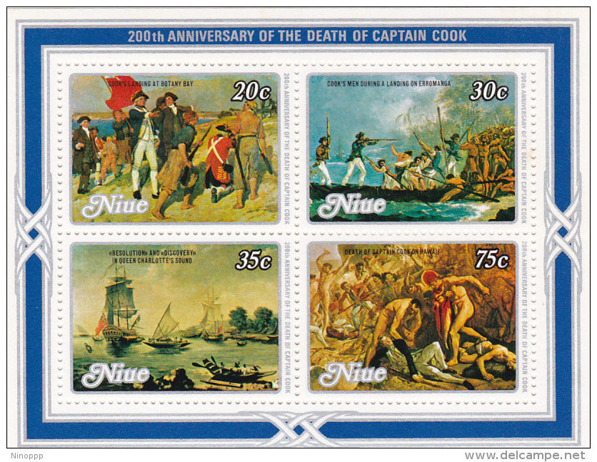 Niue 1979 200t Anniversary Of Death Capt. Cook  Souvenir Sheet MNH - Niue