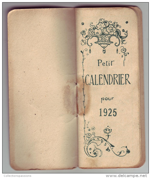 Magnifique Calendrier. Confiserie T. JOURGET - 1925 - Saint Etienne - - Kleinformat : 1921-40