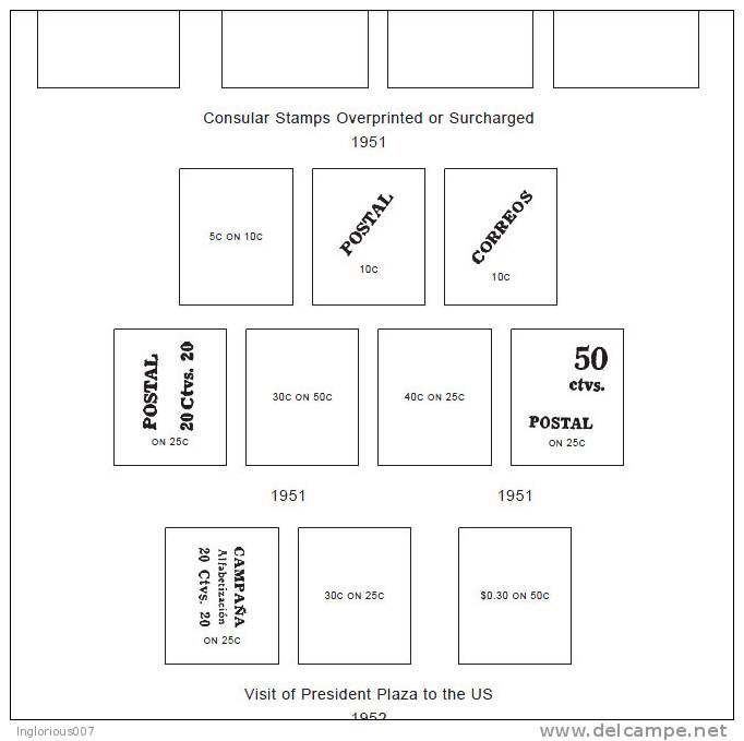 ECUADOR STAMP ALBUM PAGES 1865-2011 (449 pages)