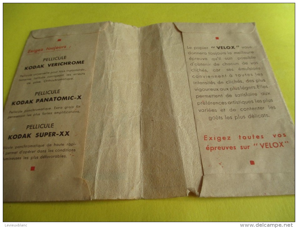 Enveloppes De Négatifs Et Tirages/Kodaks/Général PhotoCiné/Paris/Vers 1930 - 1950      ENT4 - Andere & Zonder Classificatie