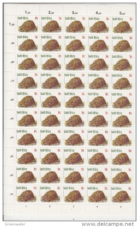 South Africa 1997 Turtle 1v 50v Part Of Sheetlet ** Mnh (F1875) - Ongebruikt