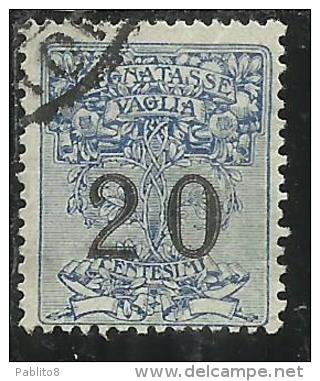 ITALY KINGDOM ITALIA REGNO 1924 SEGNATASSE PER VAGLIA 20 CENTESIMI USED - Strafport Voor Mandaten